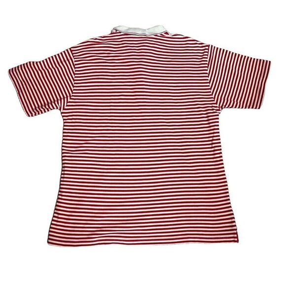 VTG Greg Norman Collection Polo Shirt Red & Ivory Stripes Men’s Size Large - Picture 4 of 12